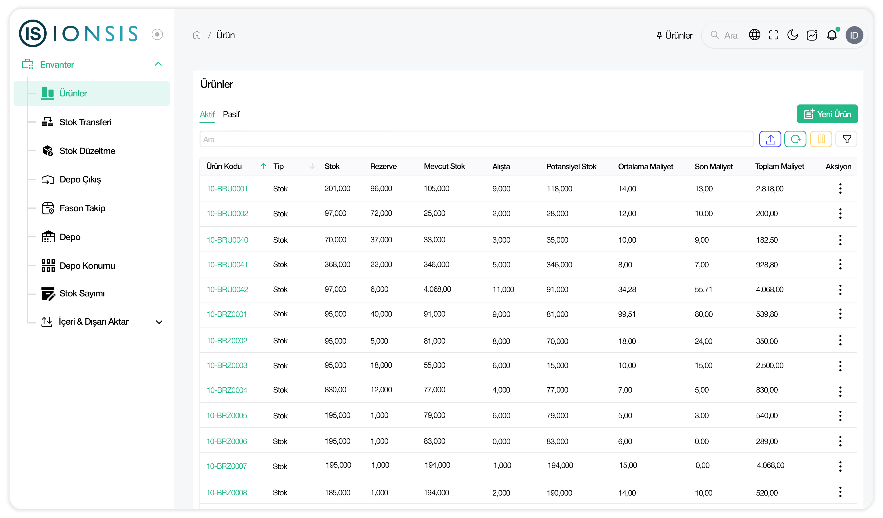 Stok & Depo Yönetimi